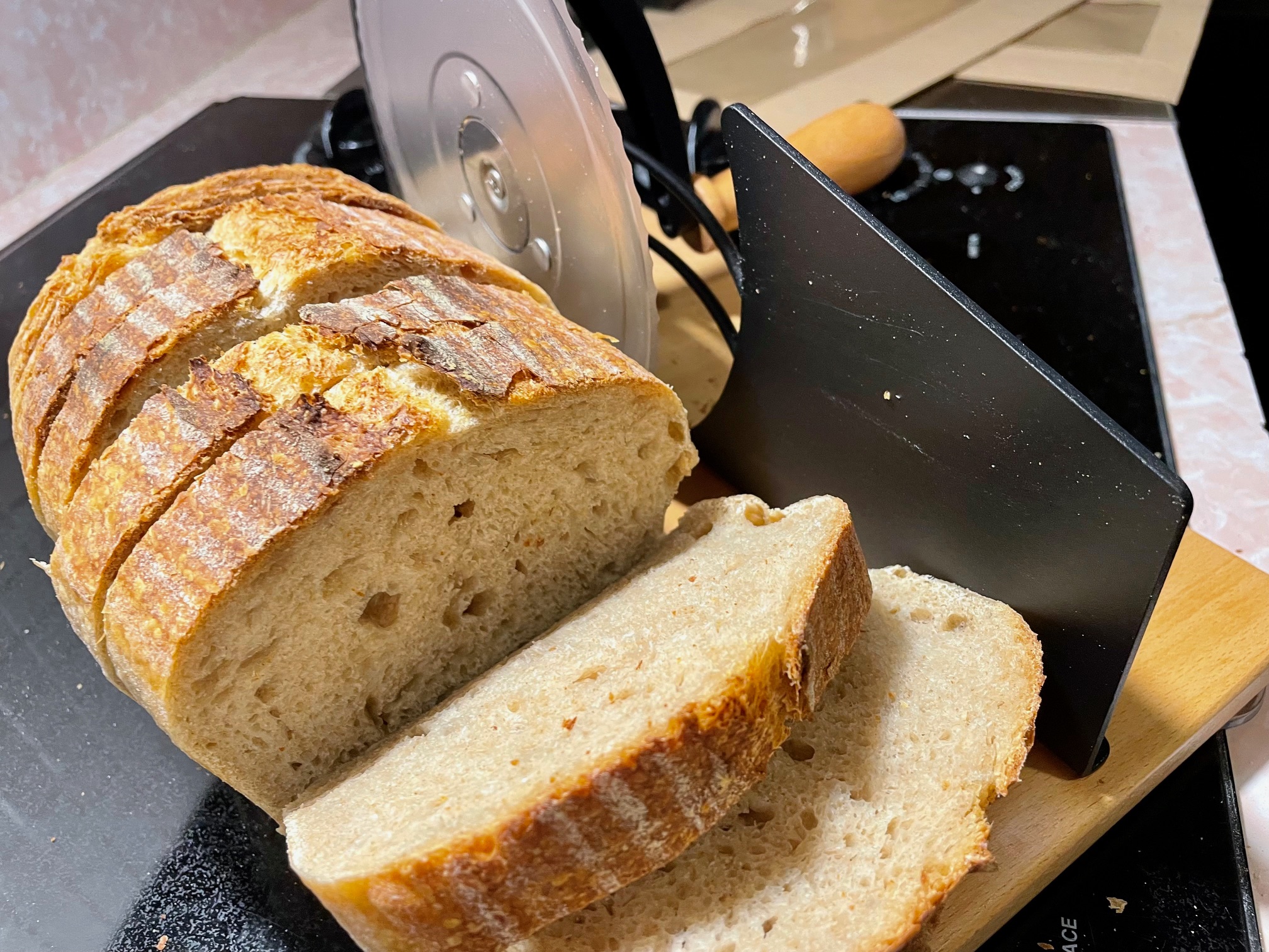 Thick Cut Sourdough slices and Bread Slicer