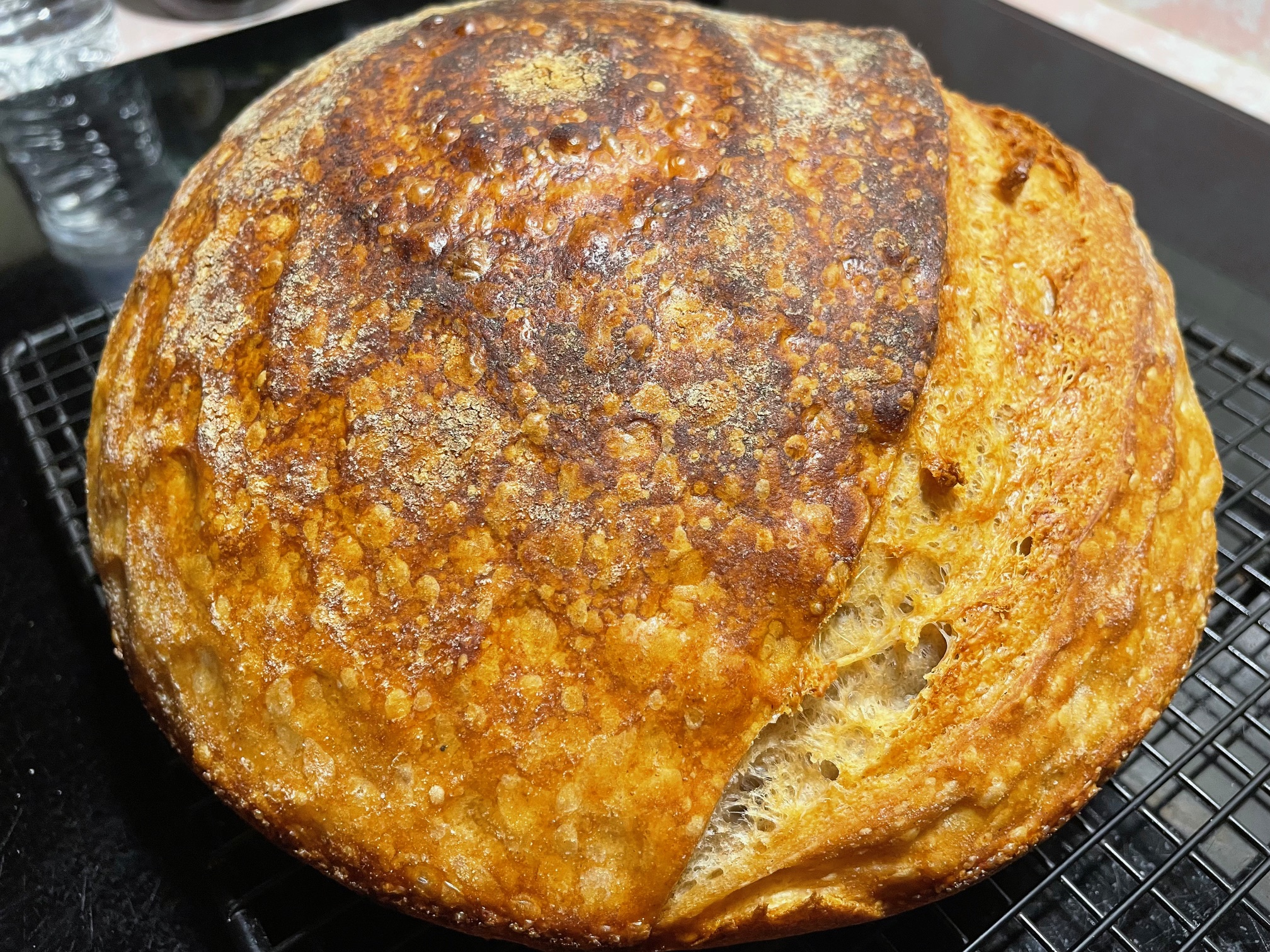 Whole Wheat Boule with Flower texture